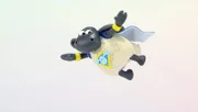 Timmy fliegt durch die Luft.