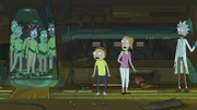 L-R Morty, Summer Smith, Rick