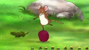 Auch die kleine Feldmaus mag die Pflaumen sehr.