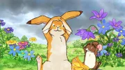 Der kleine braune Hase und die kleine Feldmaus genießen einen herrlich sonnigen und warmen Frühlingstag, als plötzlich dunkle Wolken über der Wiese aufziehen...
