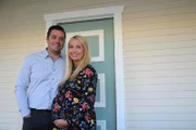 Hosts Jessie and Tina Rodriguez are ready for the open house in Upland, CA as seen on Vintage Flip.