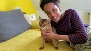 Pia mit der preisgekrönten Rassekatze „Emily“