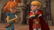 Der schlaue Kevin (l.) will sich am Hof als Berater betätigen. Prinz John (r.) spannt ihn sofort für seine Zwecke ein.