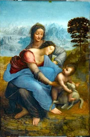 Leonardo da Vincis „Anna selbdritt“ (circa 1503-1519) zeigt die Jungfrau Maria mit dem Jesuskind und der heiligen Anna.