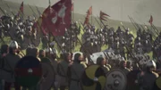 Die englische Armee besteht aus kriegserfahrenen Huscarls, vor allem aber aus einer schlecht ausgebildeten Miliz freier Bauern. Sie sind den Normannen taktisch unterlegen.