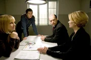 (v.li.): Kristina Sprenger (Karin Kofler), Andreas Kiendl (Klaus Lechner), Horst-Günter Marx (Dieter Larcher), Karin Giegerich (Nikol Krüger).