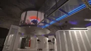Ein schwedischer Internet Service Provider hat in einem ehemaligen Atombunker seinen Sitz. Spektakulärer Mittelpunkt ist der hängende Konferenzraum aus Glas.