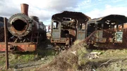 Der Eisenbahn-Friedhof von Rio Gallegos erinnert an die großen Zeiten der Eisenbahn Argentiniens, als die Strecke hier noch den Namen von Evita Perón trug.