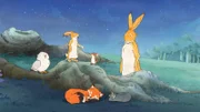 Der kleine Hase will mit seinen Freunde die ganze schöne Sommernacht lang wach bleiben.