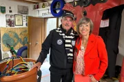 Annette Krause mit Ferruccio dalla Pieta` von den Gondolieri-Lagunen-Tauchern.