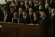 "For Warrick" -- The CSI's (Eric Szmanda, Archie Kao, Marg Helgenberger, David Berman, George Eads, Marc Vann, Jorja Fox, Liz Vassey, Wiliam Petersen) attend Warrick's funeral as they struggle to reconcile with the loss of their partner on CSI: CRIME SCENE INVESTIGATION, on the ninth season premiere, Thursday October 9th, on the CBS Television Network. Photo: Robert Voets/CBS ©2008 CBS Broadcasting Inc. All Rights Reserved..