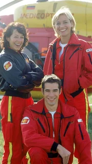 Die B-Crew mit Dr. Karin Thaler (Roswitha Meyer), Florian Lenz (Jo Weil) und Gina Aigner (Julia Cencig)