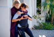 L-R: Karen St. Pierre (Sara Visser) and Special Agent Kensi Blye (Daniela Ruah)