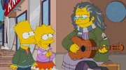 Nachdem Bart (l.) das ganze Hab und Gut von Hettie (r.) im Teich versenkt hat, lässt er sie bei sich im Kleiderschrank wohnen. Lisa (M.) bemerkt das und hat so ihre eigenen Pläne mit der Obdachlosen ...