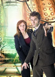 (l-r) CATHERINE TATE as Donna, DAVID TENNANT as The Doctor. . Doctor Who Series 4