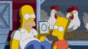 "Die Simpsons", "Die Marge-Ianer." Neidisch bekommt Homer mit, wie Flanders jeden Morgen frisch gelegte Eier zum Frühstück verspeist. Kurzerhand macht er es seinem Nachbarn gleich und legt sich ebenfalls Hühner zu. Doch die Freude ist währt nur kurz. Offenbar schmecken die Eier erst dann richtig gut, wenn Homer sie von Flanders stiehlt. Indes wird Lisa auf eine Forschungseinrichtung aufmerksam, die die Besiedelung des Mars vorbereitet. Beeindruckt kündigt sie sehr zu Marge Entsetzen an, später einmal selbst auf den Mars auszuwandern.