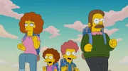 Ned Flanders (2.v.l.) gewinnt einen Ausflug in den Grand Canyon für zwei Familien. Da er diesen von der Kirche gewonnen hat, beschließt Reverend Timothy Lovejoy (l.), dass Ned und Maude (M.) Homer (r.) und Marge (2.v.r.) mit Familie zu ihrem Ausflug nehmen sollen. Doch ist das wirklich eine gute Idee?