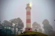 Der Leuchtturm von Nida in der Winterdämmerung