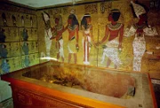 Sarcophagus at the Tomb of King Tutankhamun, Tut Ankh Amon, Valley of the Kings, Luxor, Egypt, North Africa