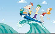 (l.-r.) Perry, Phineas, Ferb und Candace