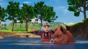 Beim Versuch ihr Wildschwein zu retten, ist Annie in Gefahr geraten.