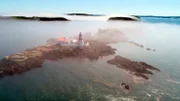 Der Head Harbour Leuchtturm auf Campobello Island steht zwischen der Küste des nach Lübeck benannten Lubec in Maine/USA und dem nach Braunschweig benannten New Brunswick, der ostkanadischen Provinz.