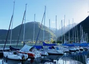 Morgenstimmung am Genfersee in Villeneuve