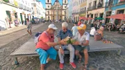 Max Thomalla, Alfred Schultz und Gerhard Galombeck in Salvador de Bahia.