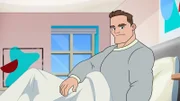 Arnold ist gerade aufgewacht.