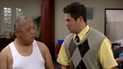 L-R: Waymond (Waymond Lee), Adam DeMamp (Adam Devine)