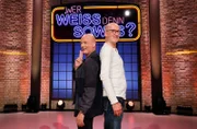 Die Schauspieler Christian Berkel (l.) und Peter Lohmeyer (r.) zu Gast bei "Wer weiß denn sowas?".