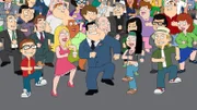 L-R, vorne: Steve, Klaus, Francine, Stan, Hayley and Jeff
