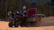 Graylock macht sich auf den Weg in sein Lager im Wald, um sich nach dem Fortschritt seines geheimen Bauvorhabens zu erkundigen.