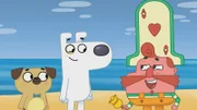 Kapitän Glocke bittet Dog und Puck um Hilfe bei seiner Suche nach dem Snark.