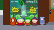L-R: Kenny, Eric, Kyle, Stan, Towelie