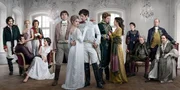 Picture Shows: (L-R) Dolokhov (TOM BURKE), Anatole Kuragin (CALLUM TURNER), Anna Pavlovna (GILLIAN ANDERSON), Prince Vassily Kuragin (STEPHEN REA), Helene Kuragin (TUPPENCE MIDDLETON), Pierre Bezukhov (PAUL DANO), Natasha Rostov (LILY JAMES), Prince Andrei (JAMES NORTON), Nikolai Rostov (JACK LOWDEN), Sonya (AISLING LOFTUS), Princess Marya (JESSIE BUCKLEY), Prince Bolkonsky (JIM BROADBENT), Eddie (ADE EDMONDSON), Countess Rostov (GRETA SCACCHI). Picture Shows: (L-R) Dolokhov (TOM BURKE), Anatole Kuragin (CALLUM TURNER), Anna Pavlovna (GILLIAN ANDERSON), Prince Vassily Kuragin (STEPHEN REA), Helene Kuragin (TUPPENCE MIDDLETON), Pierre Bezukhov (PAUL DANO), Natasha Rostov (LILY JAMES), Prince Andrei (JAMES NORTON), Nikolai Rostov (JACK LOWDEN), Sonya (AISLING LOFTUS), Princess Marya (JESSIE BUCKLEY), Prince Bolkonsky (JIM BROADBENT), Eddie (ADE EDMONDSON), Countess Rostov (GRETA SCACCHI).