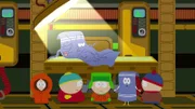 L-R: Kenny, Eric, Kyle, Towelie, Stan