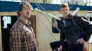 Jan Schmidt (Dominikus Weileder) vertraut seinem Vater Thorsten Wesemann (Jochen Strodthoff, li.) nicht.