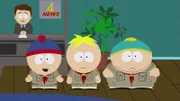 Vorne, l-r: Stan, Butters, Eric