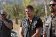 L-R: Gilberto "Gilly" Lopez (Vincent Rocco Vargas), EZ Reyes (JD Pardo), Angel Reyes (Clayton Cardenas).