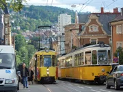 Stuttgarts Straßenbahn Linie 15.