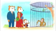 Bobo besucht mit Mama und Papa Siebenschläfer den Zoo und macht dort lustige Kunststücke mit den Affen.