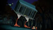 v.li.: Baba Yaga, Shaggy Rogers, Scooby-Doo, Velma Dinkley, Fred Jones, Daphne Blake