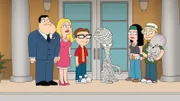 L-R: Stan, Francine, Steve, Roger, Hayley, Jeff, Rogu