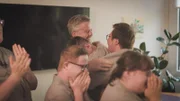 V.o.l.: André Dietz, Florian, Louis, und Sarah freuen sich