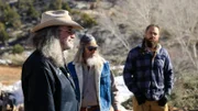 Duane Ollinger, Chad Ollinger, and Charlie Snider have a discussion.
