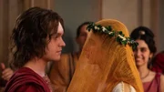 l-r: Young Gaius (Tom Glynn-Carney), Young Livia (Nadia Parkes)