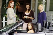 Ihrer verstorbenen Freundin Mary Alice zu Ehren, organisieren Lynette (Felicity Huffman, r.), Gabrielle (Eva Longoria, vorne.), Susan (Teri Hatcher, M.) und Bree (Marcia Cross, l.) eine Party ...