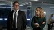 (v.l.n.r.) Dr. Jason Bull (Michael Weatherly); Marissa Morgan (Geneva Carr)