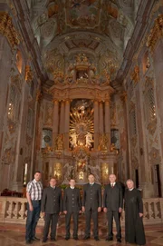 Ybbsitzer Männerquartett mit dem Bürgermeister von Ybbsitz.